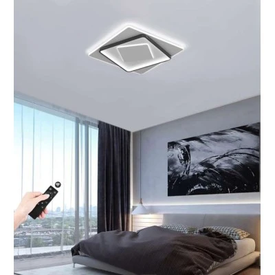 Φωτιστικό led light PRAVIA σε λευκό & μαύρο χρώμα CCT 103W 10300lm 50x50cm