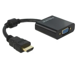 Αντάπτορας DELOCK HDMI σε VGA 65512 1080p μαύρος