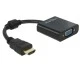 Αντάπτορας DELOCK HDMI σε VGA 65512 1080p μαύρος