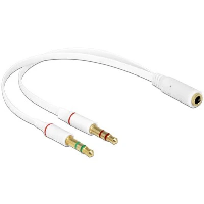 Αντάπτορας DELOCK 65585 από 3.5mm 4-pin jack σε 2x 3.5m 3-pin jack
