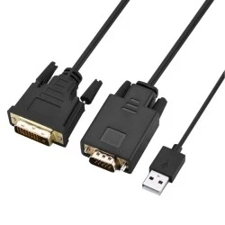 Καλώδιο 2m POWERTECH DVI 24+1 σε VGA Active Gold - 1080P/60HZ RTD2166 σε μαύρο χρώμα