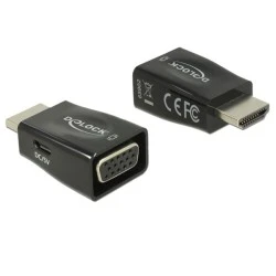 Αντάπτορας DELOCK HDMI σε VGA & micro USB 65902 1920x1200p μαύρος