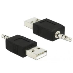 Αντάπτορας DELOCK USB 2.0 σε Stereo Jack 3.5mm κατάλληλος για φόρτιση συσκευών με υποδοχή 3.5mm
