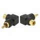 Αντάπτορας DELOCK 66168 RCA αρσενικό σε RCA θηλυκό μαύρος γωνιακός Αντάπτορας DELOCK 66168 RCA αρσενικό σε RCA θηλυκό μαύρος γωνιακός