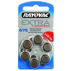 Μπαταρίες ακουστικών βαρηκοΐας RAYOVAC 675MF mercury free 1,45V σε συσκευασία 6 τεμαχίων