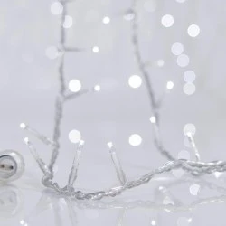 300 led χριστουγεννιάτικα λαμπάκια λευκά 3mm με δυνατότητα επέκτασης έως 3 και διάφανο καλώδιο