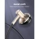 Εarphones με μικρόφωνο LDNIO 3.5mm σύνδεση, Φ13mm & μήκος καλωδίου 1.2m ροζ χρυσό χρώμα