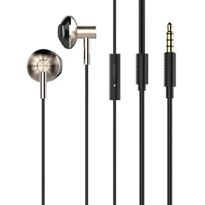 Εarphones με μικρόφωνο LDNIO 3.5mm σύνδεση, Φ13mm & μήκος καλωδίου 1.2m ροζ χρυσό χρώμα