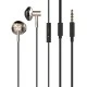 Εarphones με μικρόφωνο LDNIO 3.5mm σύνδεση, Φ13mm & μήκος καλωδίου 1.2m ροζ χρυσό χρώμα