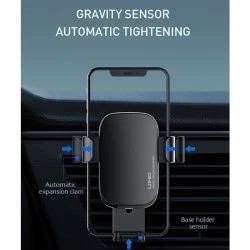 Βάση smartphone αυτοκινήτου LDNIO για τοποθέτηση σε  κάθετους/οριζόντιους αεραγωγούς μαύρο χρώμα 