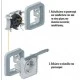 Διακόπτης LEGRAND σειρά Plexo IP55 Αλέ - Ρετούρ (A/Ρ) πλήρης σε γκρι χρώμα χωνευτής τοποθέτησης με νύχια