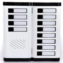 Μπουτονιέρα ΒΙΟΜΑΤ 22,5x23,5 cm λευκή για 12 διαμερίσματα χωνευτής τοποθέτησης