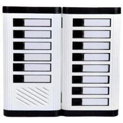 Μπουτονιέρα ΒΙΟΜΑΤ 22,5x23,5 cm λευκή χωνευτής τοποθέτησης για 14 διαμερίσματα