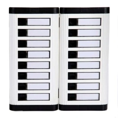 Μπουτονιέρα ΒΙΟΜΑΤ 35x23,5 cm λευκό χωνευτής τοποθέτησης για 16 διαμερίσματα