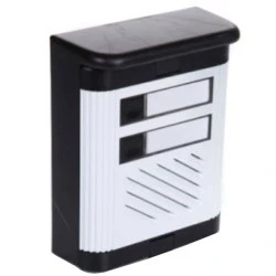 Μπουτονιέρα ΒΙΟΜΑΤ 11,7x14,7 cm λευκή για 2 διαμερίσματα εξωτερικής τοποθέτησης