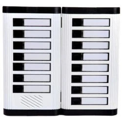 Μπουτονιέρα ΒΙΟΜΑΤ 35x23,5 cm λευκό χωνευτής τοποθέτησης για 15 διαμερίσματα