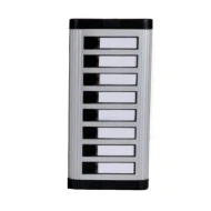 Μπουτονιέρα ΒΙΟΜΑΤ χωνευτή 10,5x23,5cm ασημί για 8 διαμερίσματα χωρίς βάση θυρομεγαφώνου