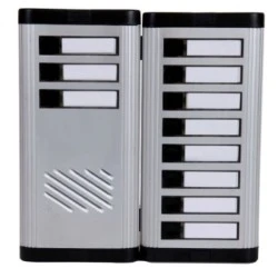 Μπουτονιέρα ΒΙΟΜΑΤ 22,5x23,5 cm ασημί χωνευτής τοποθέτησης για 11 διαμερίσματα