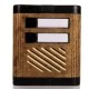 Μπουτονιέρα ΒΙΟΜΑΤ 11,7x14,7 cm χρυσή αντικέ για 2 διαμερίσματα εξωτερικής τοποθέτησης