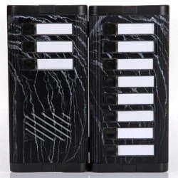 Μπουτονιέρα ΒΙΟΜΑΤ 22,5x23,5 cm μαύρη χωνευτής τοποθέτησης για 11 διαμερίσματα