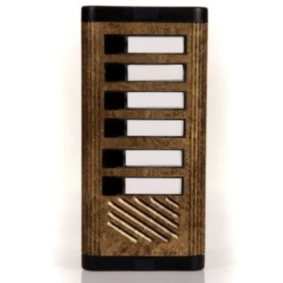Μπουτονιέρα ΒΙΟΜΑΤ 10,5x23,5 cm χωνευτής τοποθέτησης 6 κλήσεων αντικέ για έξι διαμερίσματα