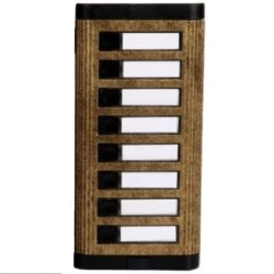 Μπουτονιέρα ΒΙΟΜΑΤ χωνευτή 10,5x23,5cm χρυσό αντικέ για 8 διαμερίσματα χωρίς βάση θυρομεγαφώνου