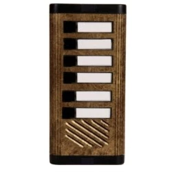 Μπουτονιέρα ΒΙΟΜΑΤ χωνευτή 10,5x23,5cm χρυσό αντικέ για 6 διαμερίσματα χωρίς βάση θυρομεγαφώνου