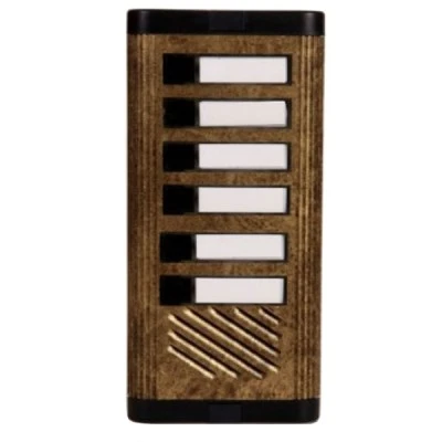 Μπουτονιέρα ΒΙΟΜΑΤ χωνευτή 10,5x23,5cm χρυσό αντικέ για 6 διαμερίσματα χωρίς βάση θυρομεγαφώνου Μπουτονιέρα ΒΙΟΜΑΤ χωνευτή 10,5x23,5cm χρυσό αντικέ για 6 διαμερίσματα χωρίς βάση θυρομεγαφώνου