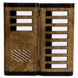 Μπουτονιέρα ΒΙΟΜΑΤ 22,5x23,5 cm χρυσό αντικέ χωνευτής τοποθέτησης για 11 διαμερίσματα