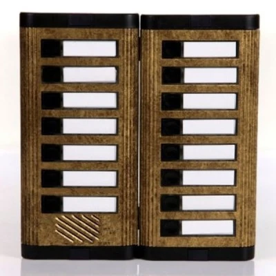 Μπουτονιέρα ΒΙΟΜΑΤ 35x23,5 cm χρυσή αντικέ χωνευτής τοποθέτησης για 15 διαμερίσματα