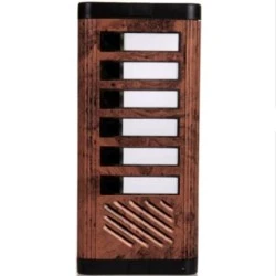 Μπουτονιέρα ΒΙΟΜΑΤ χωνευτή 10,5x23,5cm μπρονζέ για 6 διαμερίσματα χωρίς βάση θυρομεγαφώνου