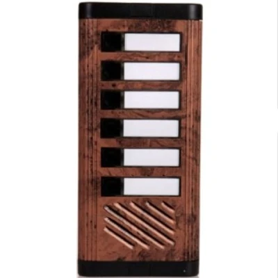 Μπουτονιέρα ΒΙΟΜΑΤ χωνευτή 10,5x23,5cm μπρονζέ για 6 διαμερίσματα χωρίς βάση θυρομεγαφώνου