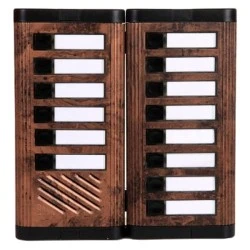 Μπουτονιέρα ΒΙΟΜΑΤ 22,5x23,5 cm μπρονζέ χωνευτής τοποθέτησης για 14 διαμερίσματα