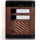 Μπουτονιέρα ΒΙΟΜΑΤ 11,7x14,7 cm μπρονζέ για 2 διαμερίσματα εξωτερικής τοποθέτησης