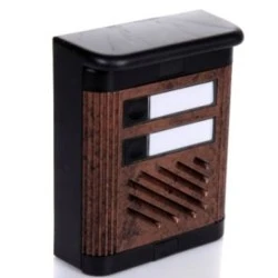 Μπουτονιέρα ΒΙΟΜΑΤ 11,7x14,7 cm μπρονζέ για 2 διαμερίσματα εξωτερικής τοποθέτησης