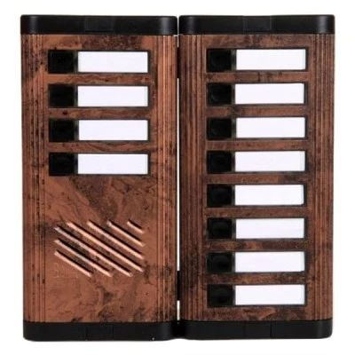 Μπουτονιέρα ΒΙΟΜΑΤ 22,5x23,5 cm μπρονζέ χωνευτής τοποθέτησης για 11 διαμερίσματα