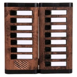 Μπουτονιέρα ΒΙΟΜΑΤ 35x23,5 cm μπρονζέ χωνευτής τοποθέτησης για 15 διαμερίσματα
