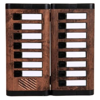Μπουτονιέρα ΒΙΟΜΑΤ 35x23,5 cm μπρονζέ χωνευτής τοποθέτησης για 15 διαμερίσματα
