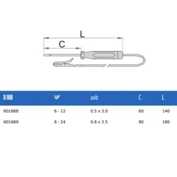 Δοκιμαστικό κατσαβίδι 6-12V 140mm 601688