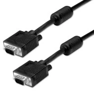 Καλώδιο 5m POWERTECH VGA 15pin M-M Full HD Copper 3+6 2x ferrites
