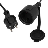 Καλωδιογιρλάντα PVC 15 μέτρων με 15 ντουί E27 και πρίζα Schuko επεκτεινόμενη αδιάβροχη IP65