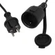 GloboStar® 78982 WIRE GARLAND Καλωδιογιρλάντα PVC 5 Μέτρων με 15 Ντουί E27 με Πρίζα Schuko Επεκτεινόμενη Αδιάβροχη IP65