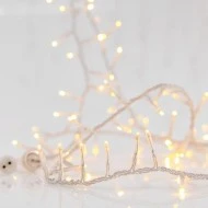 800 led λαμπάκια θερμά πυκνά σε σειρά εξωτερικού χώρου με διάφανο καλώδιο και δυνατότητα επέκτασης