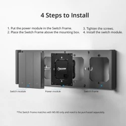 Πλαίσιο διακόπτη 4 Θέσεων Sonoff Switchman M5 σε μαύρο χρώμα με διάσταση  L29.9xW8.6xH1.48cm