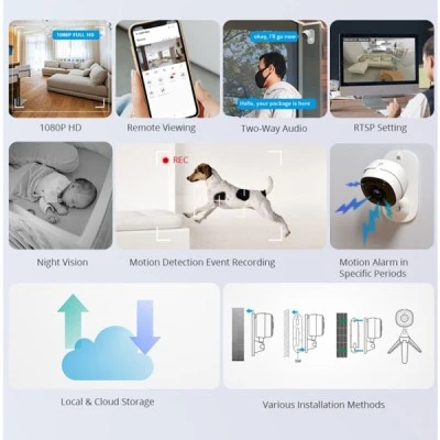 Κάμερα παρακολούθησης Sonoff smart S-CAM με ηχητικό συναγερμό ανάλυση εικόνας1080p FHD Wi-Fi Κάμερα παρακολούθησης Sonoff smart S-CAM με ηχητικό συναγερμό ανάλυση εικόνας1080p FHD Wi-Fi
