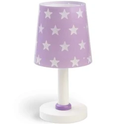 Παιδικό φωτιστικό κομοδίνου Stars Lilac σε λιλά χρώμα με αστεράκια με φωσφορίζοντα μέρη Παιδικό φωτιστικό κομοδίνου Stars Lilac σε λιλά χρώμα με αστεράκια με φωσφορίζοντα μέρη