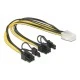 Καλώδιο DELOCK 83433 PCIe 6pin σε 2x 8pin 30cm Καλώδιο DELOCK 83433 PCIe 6pin σε 2x 8pin 30cm