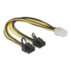 Καλώδιο DELOCK 83433 PCIe 6pin σε 2x 8pin 30cm