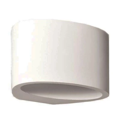 Απλίκα τοίχου MEDIUM οβάλ γύψινη για λάμπα G9 max 6W 150x120x100mm σε λευκό χρώμα Απλίκα τοίχου MEDIUM οβάλ γύψινη για λάμπα G9 max 6W 150x120x100mm σε λευκό χρώμα