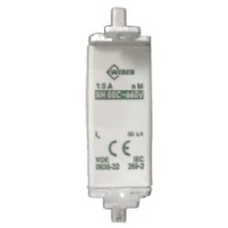 Ασφάλεια μαχαιρωτή NH (BOX) WEBER aM No 000 16A